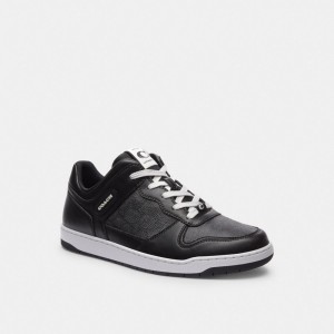 Black Men Coach C201 In Signature Sneakers | AU_CH62173