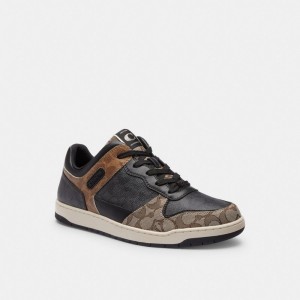 Black Men Coach C201 In Signature Sneakers | AU_CH16201