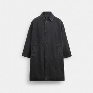 Black Men Coach Denim Balmaccan In Organic Cotton Jackets | AU_CH57251