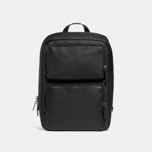 Black Men Coach Gotham Pebbled Leather Backpacks | AU_CH59653