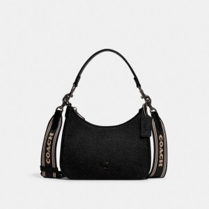 Black Men Coach Hobo With Signature Crossbody Bags | AU_CH29159