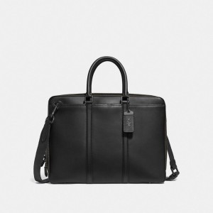 Black Men Coach Metropolitan Slim Copper Briefcase | AU_CH23623