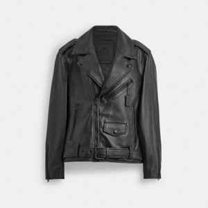 Black Men Coach Moto Jackets | AU_CH50765