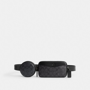 Black Men Coach Multi Pouch Belt In Signature Belt Bags | AU_CH41824