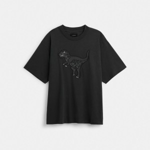 Black Men Coach Rexy T Shirts | AU_CH61663