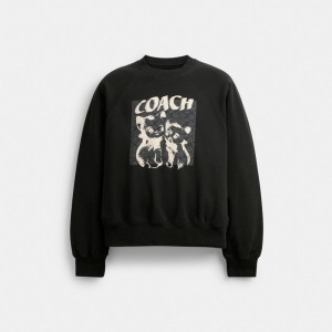 Black Men Coach The Lil Nas X Drop Signature Cats Crewneck Sweatshirts | AU_CH49366