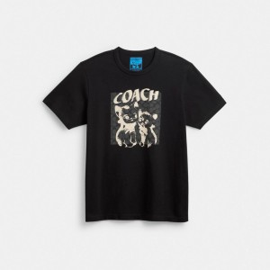 Black Men Coach The Lil Nas X Drop Signature Cats T Shirts | AU_CH28668