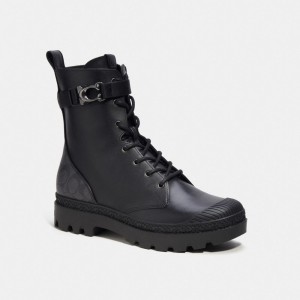 Black Men Coach Tucker With Signature Boots | AU_CH58573