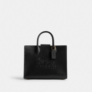 Black Women Coach Ace 26 Brass Tote Bag | AU_CH68674