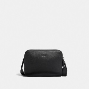 Black Women Coach Charter 24 Pebble Leather Crossbody Bags | AU_CH98121