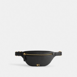 Black Women Coach Essential Belt Brass Belt Bags | AU_CH49531