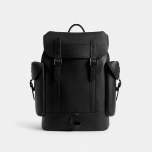 Black Women Coach Hitch Glovetanned Leather Backpacks | AU_CH53676