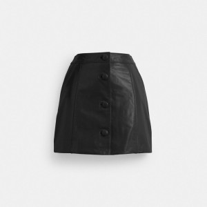 Black Women Coach Patent Leather Mini Skirt | AU_CH20192