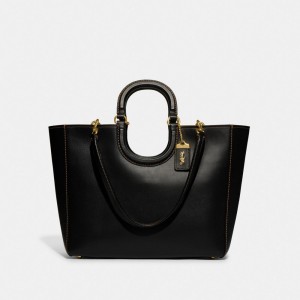 Black Women Coach Rae Glovetanned Leather Tote Bag | AU_CH29126