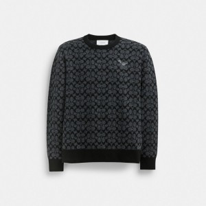 Black Women Coach Rexy Signature Sweaters | AU_CH48442