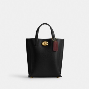 Black Women Coach Willow 16 Brass Crossbody Bags | AU_CH76079