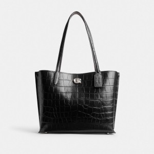 Black Women Coach Willow Tote Bag | AU_CH10569