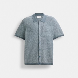 Blue Men Coach Flushio Polo Sweaters | AU_CH76446