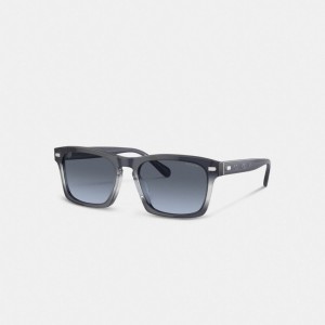Blue Men Coach Keyhole Square Gradient Sunglasses | AU_CH84250