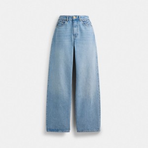Blue Women Coach Loose Fit Jeans | AU_CH39261