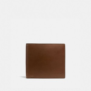 Brown Men Coach Coin Wallet Billfolds | AU_CH29287