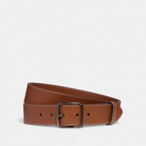 Brown Men Coach Harness Buckle Belt 38 Mm Belts | AU_CH79813