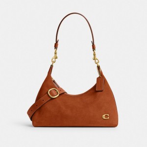 Brown Women Coach Juliet Brass Shoulder Bags | AU_CH98132