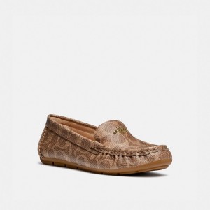 Brown Women Coach Marley Driver Loafers | AU_CH42655