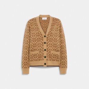 Brown Women Coach Signature Cardigan | AU_CH74141