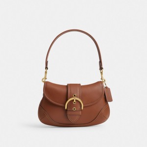 Brown Women Coach Soho In Regenerative Leather Brass Shoulder Bags | AU_CH84263