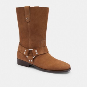 Brown Women Coach Tara Biker Coconut Boots | AU_CH43213
