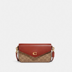 Brown / Red Women Coach Wyn In Signature Crossbody Bags | AU_CH23867