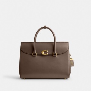 Dark Grey Women Coach Broome 36 Brass Handbag | AU_CH59503