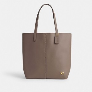 Dark Grey Women Coach North Brass Tote Bag | AU_CH62156