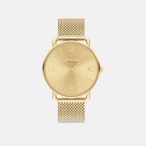 Gold Men Coach Elliot 41 Mm Watches | AU_CH59017