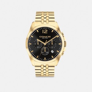 Gold Men Coach Greyson 43 Mm Watches | AU_CH56660