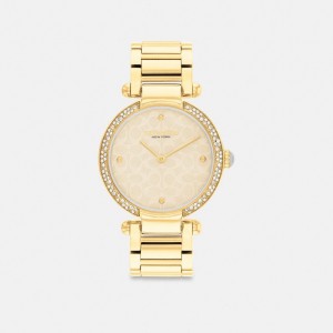 Gold Women Coach Cary 34 Mm Watches | AU_CH48166