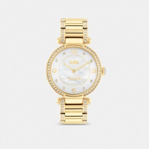 Gold Women Coach Cary 34 Mm Watches | AU_CH37651