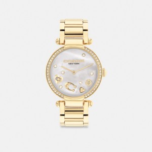 Gold Women Coach Cary 34 Mm Watches | AU_CH11132