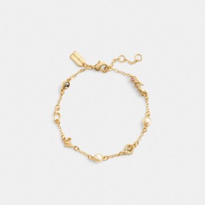 Gold Women Coach Garden Charms Bracelets | AU_CH40049