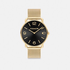 Gold / Black Men Coach Elliot 41 Mm Watches | AU_CH20459