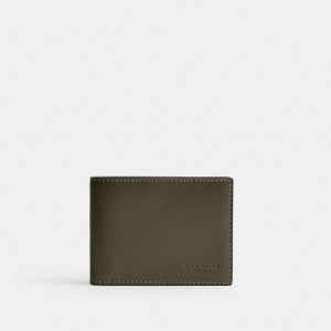 Green Men Coach Slim Billfold Wallet Billfolds | AU_CH97800