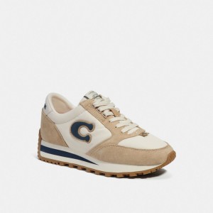 Grey Men Coach Runner Chalk Sneakers | AU_CH41165