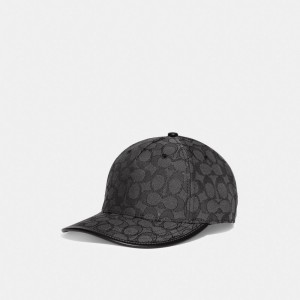 Grey Men Coach Signature Jacquard Baseball Hats | AU_CH26717