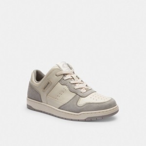 Grey Women Coach C201 Low Top Chalk Sneakers | AU_CH75446