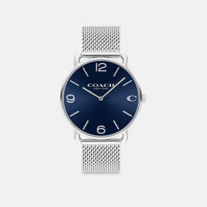 Grey / Blue Men Coach Elliot 41 Mm Stainless Steel Watches | AU_CH96731