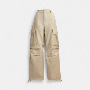 Khaki Women Coach Cargo Pants | AU_CH75713