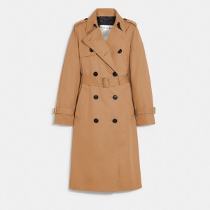 Khaki Women Coach Trench Jackets | AU_CH72145
