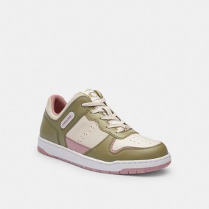 Light Rose Women Coach C201 Low Top Moss Sneakers | AU_CH13189