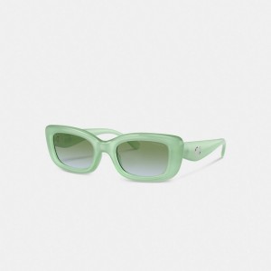 Mint Women Coach Pillow Tabby Narrow Rectangle Mint Sunglasses | AU_CH51197